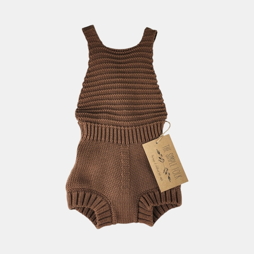 The Simple Folk Mocha Knit Romper